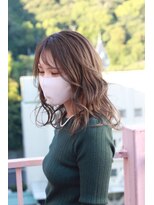 ビアージュ(Viage)&nbsp;【フェザーバング×カーキアッシュ】うる艶髪でアンニュイヘア