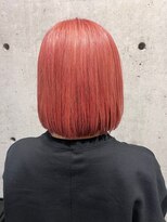 オーク ガーデン 中目黒(OAK garden)&nbsp;韓国　カシスピンク　切りっぱなしボブ【OAK中目黒】