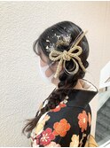 袴着付け、ヘアセット☆サイド編みおろし/ふんわりカール