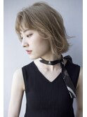 大人可愛い20代30代40代前下がりひし形小顔ボブ丸みミディ綾瀬g3