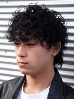 サン(3)&nbsp;プードルパーマ　ウルフパーマ　メンズウルフ　スパイラル　3