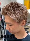 スパイキーショート×ピンクベージュ