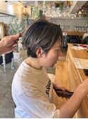 立体的カラー ショートスタイル