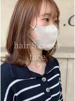 ヘアーエスクールフェイス(hair S. COEUR face) 透明感カラー/オレンジベージュ/20代