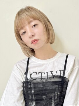 エムスラッシュ アヴェダ 自由が丘(M.SLASH AVEDA) 内巻き/ワンカール/透けバング/小顔/ぱっつんボブ/自由が丘