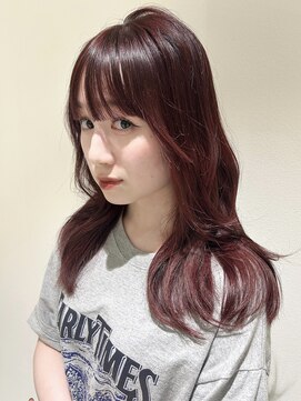 チル 福井駅前店(Chill) 福井 韓国風ヘア ワインレッド 暖色カラー レイヤー 艶髪