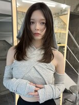 サイン 表参道(SIGN)&nbsp;韓国ヘアーハッシュカットレイヤーカットグレージュブリーチ無し