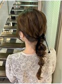 ふわふわ編みおろしアレンジ