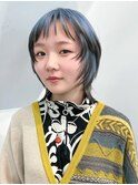 ウルフレイヤーおくれ毛美髪ミディアム前髪カット_ba547211