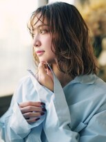 モッズヘア 越谷(mod's hair)&nbsp;ハイライトカラー抜け感ウェーブパーマエアリーミディアムtk1