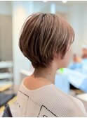 丸みショート・ボブ/丸顔/前髪あり/絶壁解消/20代/30代/40代