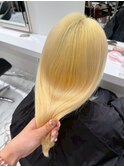 15812ブリーチ＆ダブルカラー金髪ホワイトブロンドレイヤー