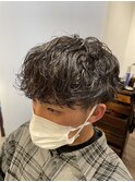 波巻きパーマ