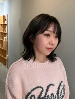 サンプラス(san+)&nbsp;【マユコ】肩はねロブレイヤーボブディくびれヘアアッシュグレー