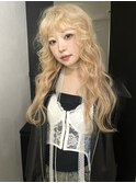 ケアブリーチでダメージを最小限に抑えたブロンド♪