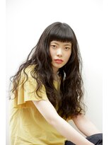 イグレックビス(igrek bis) IGREKBISジグザグバング×ブルージュ×3Dカラー×ミニマムボブ