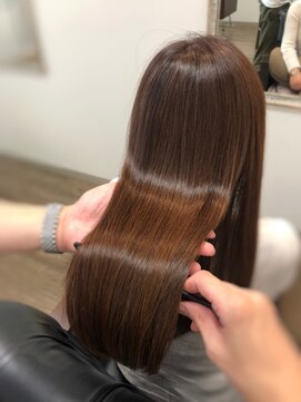 髪質改善専門ヘアエステサロン ヴェリテ(Verite) 髪質改善ストレートエステ ベージュロングストレート【南柏】