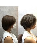 [カラーエステ]くびれ前下がりボブ