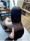 艶感アッシュブラウン【縮毛矯正履歴あり】