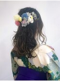 【BelleCoupes】岡本真由美 袴着付けヘアセット ハーフアップ