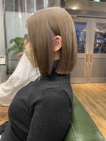 アンダーバーホワイトモデ 河内長野(_WHITE mode)&nbsp;◎ミルクティーベージュ切りっぱなしボブ