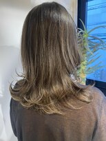 ナルヘアー 越谷(Nalu hair)&nbsp;オリーブベージュ/レイヤー/外巻き