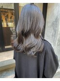 【松本咲花】艶カラー 透明感オリーブグレージュ 暗髪カラー