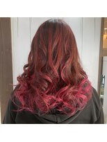 ヘアー サロン アン(an)&nbsp;グラデーションピンク（メッシュ有り）