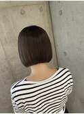 切りっぱなしボブ オリーブベージュ おおたかの森