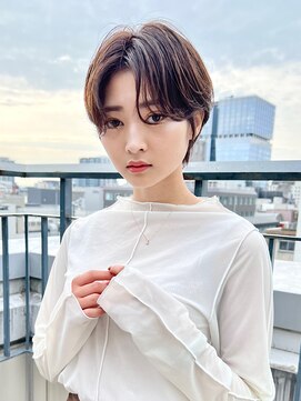 クレム 博多駅店(ChLem) 丸みハンサムショート 前髪長め 大人ショート 博多ショート 福岡