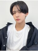 爽やかメンズ☆ビジネスショートマッシュ黒髪透明感カラー