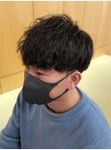 刈り上げマッシュツイストスパイラルパーマ