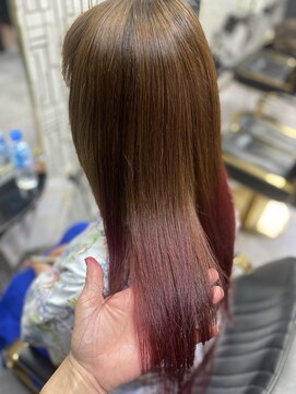 アローズ 久留米店(arose) ハーフカラー　ブリーチオンレッド！