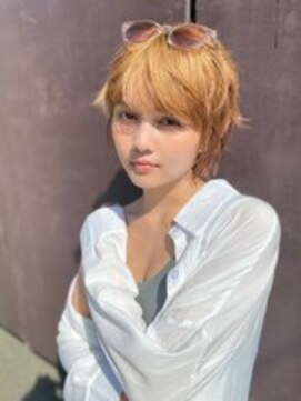 プランタン(hair garden PRINTEMPS byflammeum) 無造作ショート×オレンジブラウン【海老名】