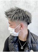 ツイストパーマ/ホワイトメッシュ/ツーブロック