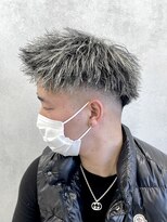 ルースト 西院店(ROOST)&nbsp;ツイストパーマ/ホワイトメッシュ/ツーブロック