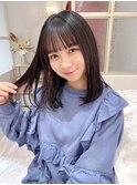 ぱっつん前髪カットが可愛い☆髪質改善ヘア