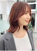 レイヤーカット顔まわりストレートくびれヘア堀江