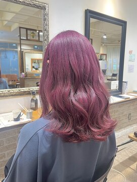 ネオリーブカップ 町田店(Neolive capu) ブリーチダブルカラー☆ピンクラベンダー