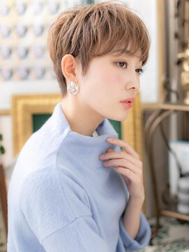 カバーヘア ブリス 戸田公園西口店(COVER HAIR bliss) ■コーラルオレンジ小顔刈り上げショート51-3★戸田公園20代30代