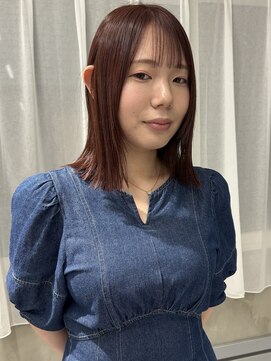 スウィープ(sweep) ロングボブ/ピンクブラウン/ブリーチなしダブルカラー