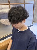 波巻きパーマ