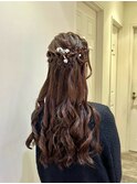 ハーフアップフルールヘア！