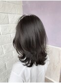 レイヤーカット/くびれヘア/ダークグレージュ