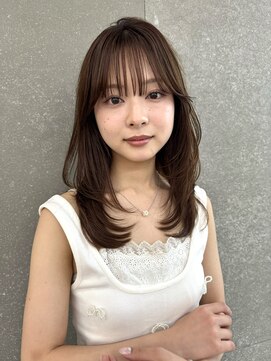 ロンドポレール 北千住(Lond polaire) オリーブグレー/韓国レイヤーカット/マロンベージュ/黒髪/小顔