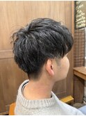 アップバングメンズショート/ツーブロック