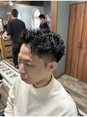 MEN’S HAIR/サーフカール/刈り上げセンターパート/柏