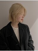 blonde beige/bob cut