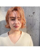 ランド(Land.)&nbsp;20代30代大人可愛い斜めバング/ストレートボブ/シルキーベージュ