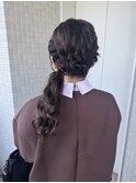 サイドポニーテール/横浜ヘアメ/ミディアム